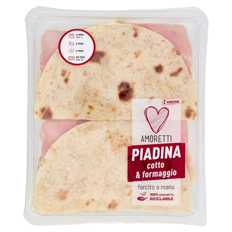 Amoretti Piadina cotto & formaggio 180 g